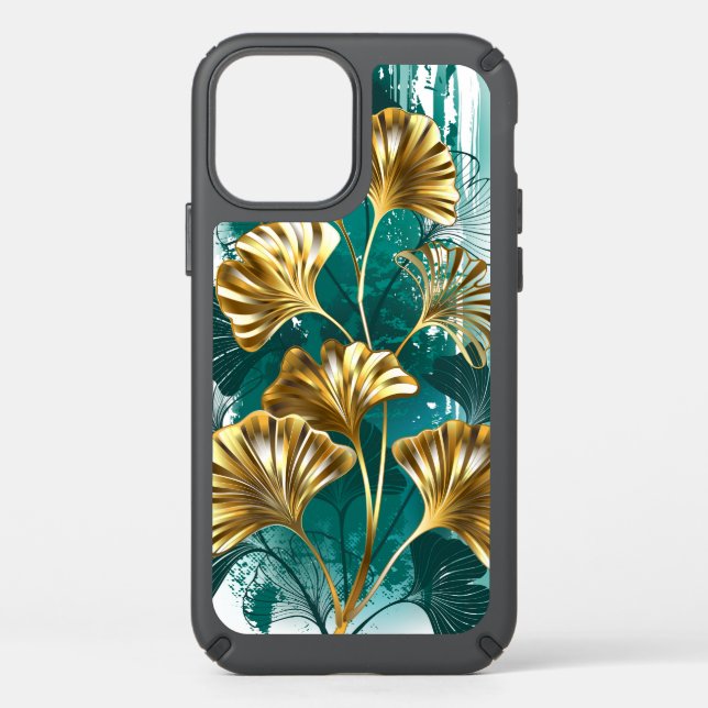 Branch with Golden Leaves Ginko Biloba Speck iPhone 12 Pro Case (Front)