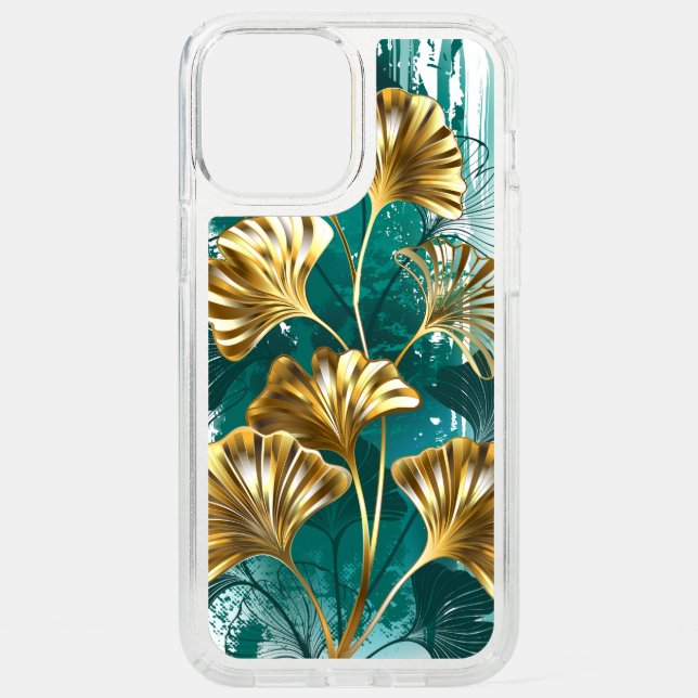 Branch with Golden Leaves Ginko Biloba Speck iPhone 12 Pro Max Case (Front)