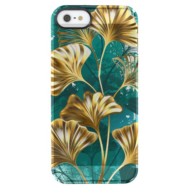 Branch with Golden Leaves Ginko Biloba Uncommon iPhone Case (Back)