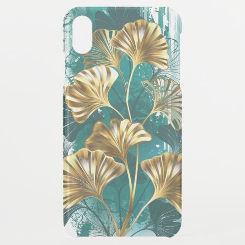 Branch with Golden Leaves Ginko Biloba iPhone XS Max Case