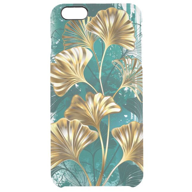 Branch with Golden Leaves Ginko Biloba Uncommon iPhone Case (Back)