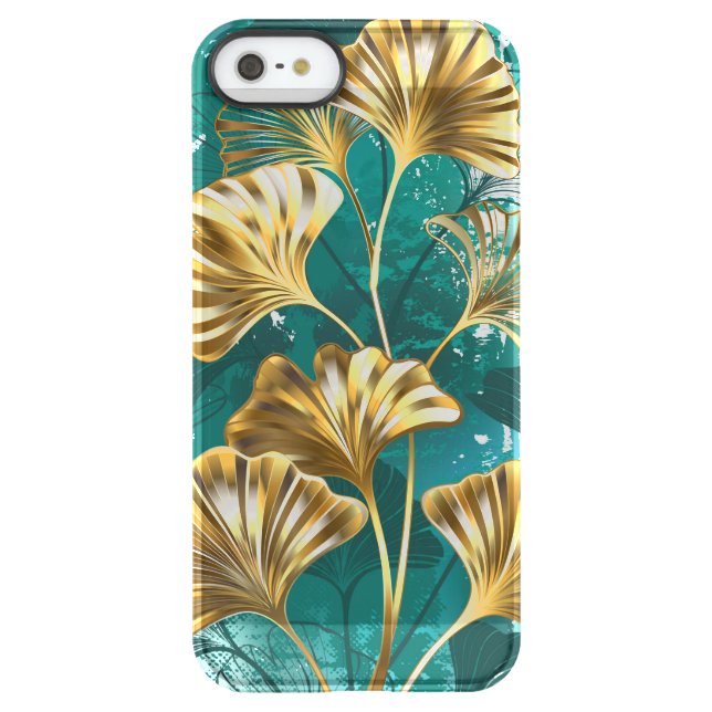 Branch with Golden Leaves Ginko Biloba Uncommon iPhone Case (Back)