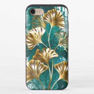 Branch with Golden Leaves Ginko Biloba iPhone 8/7 Slider Case