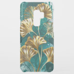 Branch with Golden Leaves Ginko Biloba Uncommon Samsung Galaxy S9 Plus Case<br><div class="desc">Branch with jewelry,  gold and green leaves of Ginko biloba on light,  painted green background. Ginko biloba</div>