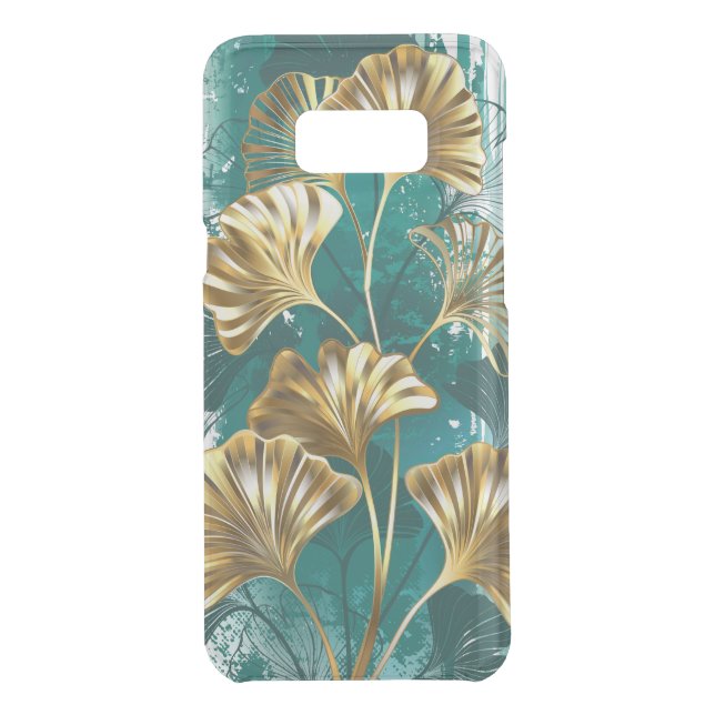 Branch with Golden Leaves Ginko Biloba Uncommon Samsung Galaxy Case (Back)