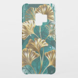 Branch with Golden Leaves Ginko Biloba Uncommon Samsung Galaxy S9 Case<br><div class="desc">Branch with jewelry,  gold and green leaves of Ginko biloba on light,  painted green background. Ginko biloba</div>