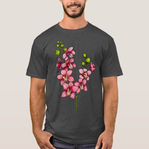 branch with pink orchid 1 T_Shirt