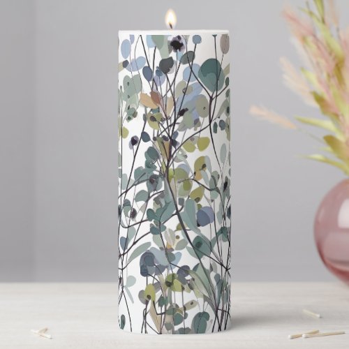 Branches and Leaves Pillar Candle