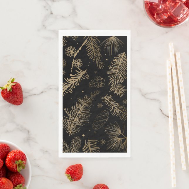 Branches and Pine 2 Paper Guest Towels (Insitu)