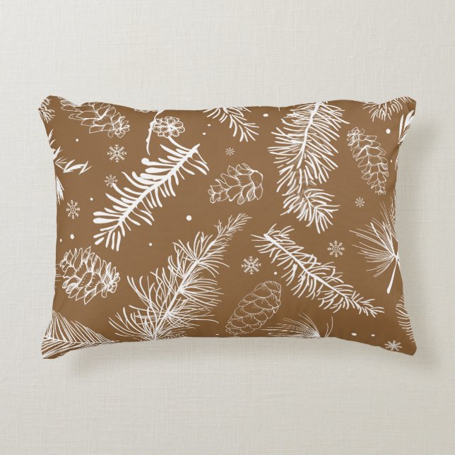 Branches and Pine 3 Accent Pillow (Front)