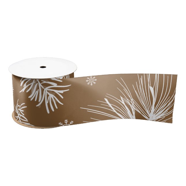 Branches and Pine 3 Satin Ribbon (Spool)