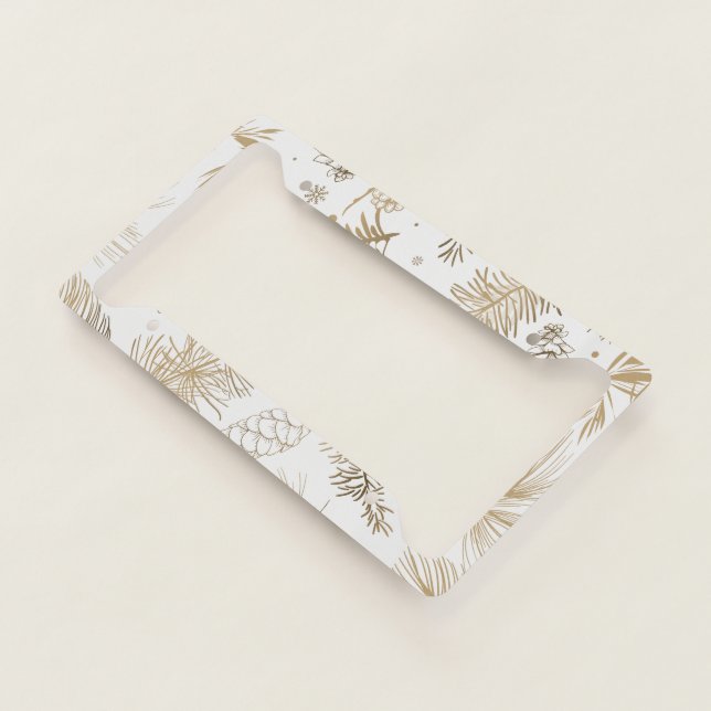 Branches and Pine License Plate Frame (3/4)