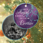 Branches &amp; Butterflies Frame Personalized Memorial Ceramic Ornament