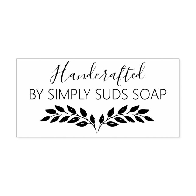 Branches Handmade Soap Business Self-inking Stamp (Design)