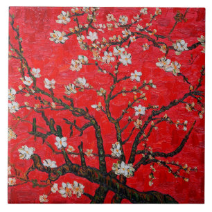 Branches of Almond Tree in Blossom, Van Gogh Ceramic Tile