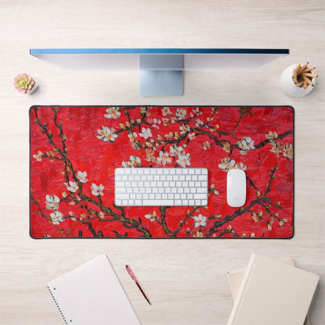Branches of Almond Tree in Blossom, Van Gogh Desk Mat (Office 1)