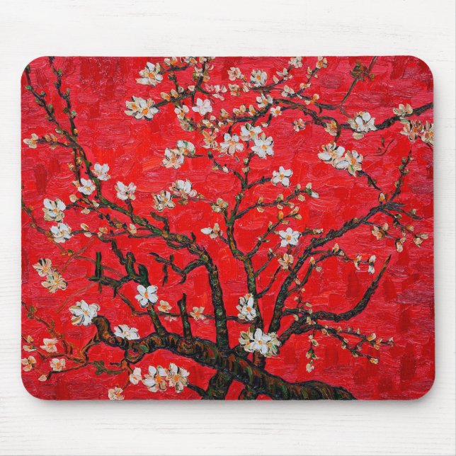 Branches of Almond Tree in Blossom, Van Gogh Mouse Pad (Front)