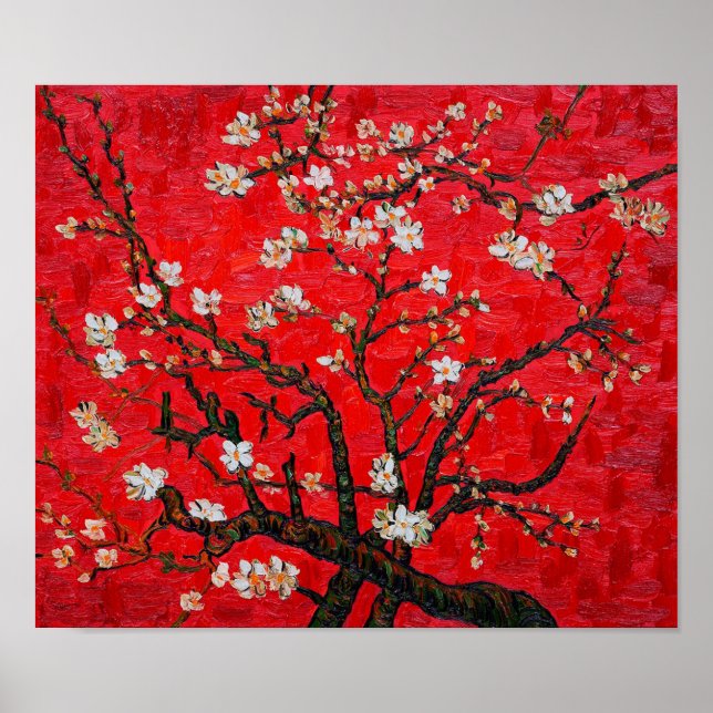 Branches of Almond Tree in Blossom, Van Gogh Poster (Front)