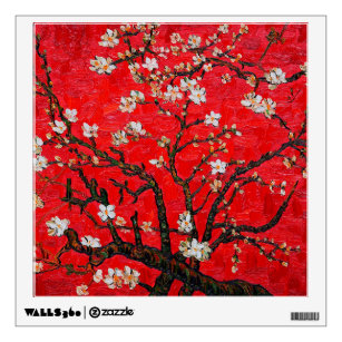 Red Petal Tree Wall Sticker