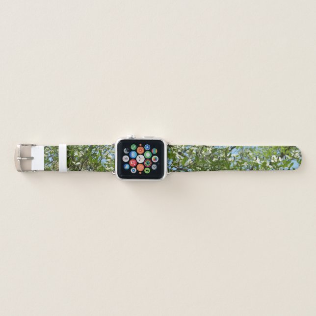 Branches of Dogwood Blossoms Spring Trees Apple Watch Band (Front)