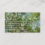 Branches of Dogwood Blossoms Spring Trees Business Card