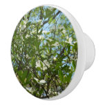 Branches of Dogwood Blossoms Spring Trees Ceramic Knob