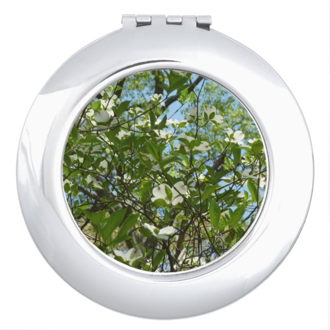 Branches of Dogwood Blossoms Spring Trees Compact Mirror (Front)
