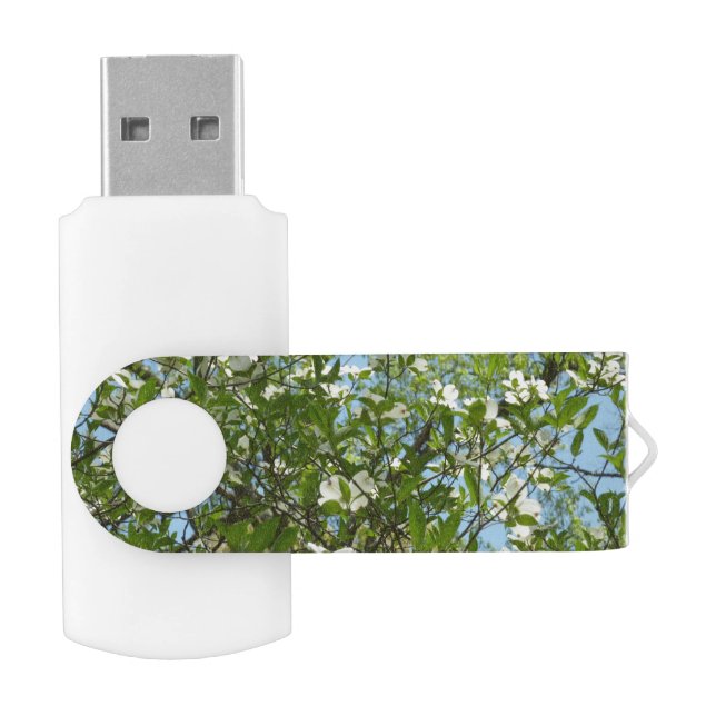 Branches of Dogwood Blossoms Spring Trees Flash Drive (Opened)