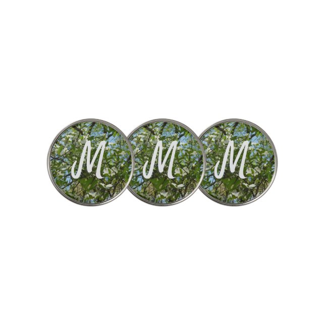 Branches of Dogwood Blossoms Spring Trees Golf Ball Marker (3 Up)
