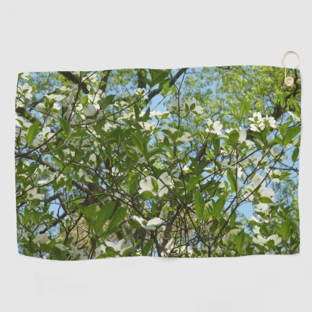 Branches of Dogwood Blossoms Spring Trees Golf Towel (Horizontal)
