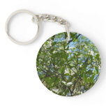 Branches of Dogwood Blossoms Spring Trees Keychain