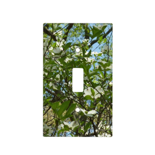 Branches of Dogwood Blossoms Spring Trees Light Switch Cover (Front)
