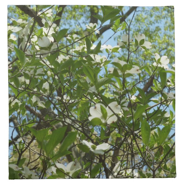 Branches of Dogwood Blossoms Spring Trees Napkin (Front)