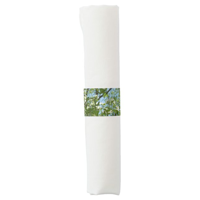 Branches of Dogwood Blossoms Spring Trees Napkin Bands (Front)
