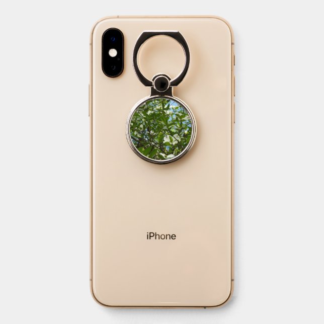 Branches of Dogwood Blossoms Spring Trees Phone Ring Stand (On Phone)