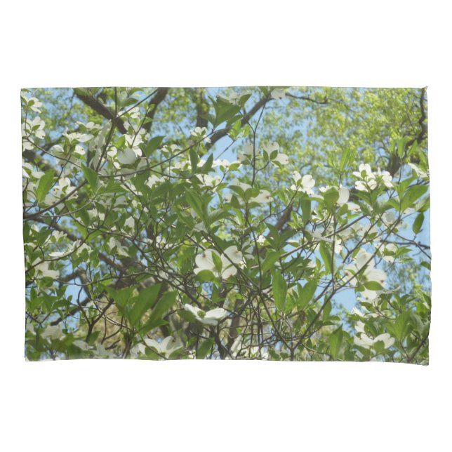 Branches of Dogwood Blossoms Spring Trees Pillow Case (Front)