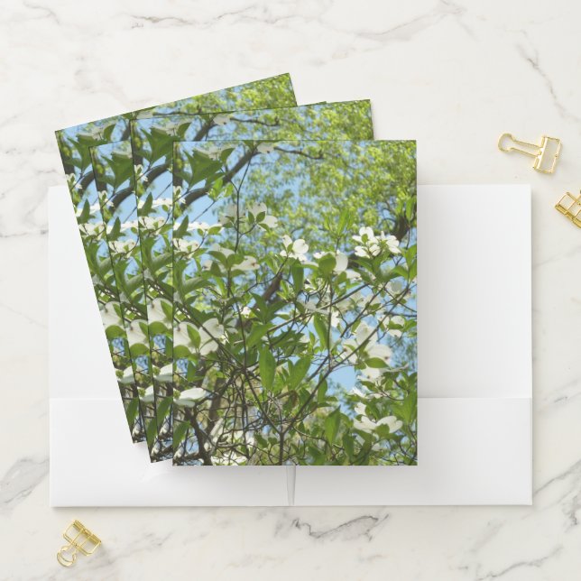 Branches of Dogwood Blossoms Spring Trees Pocket Folder (In Situ)