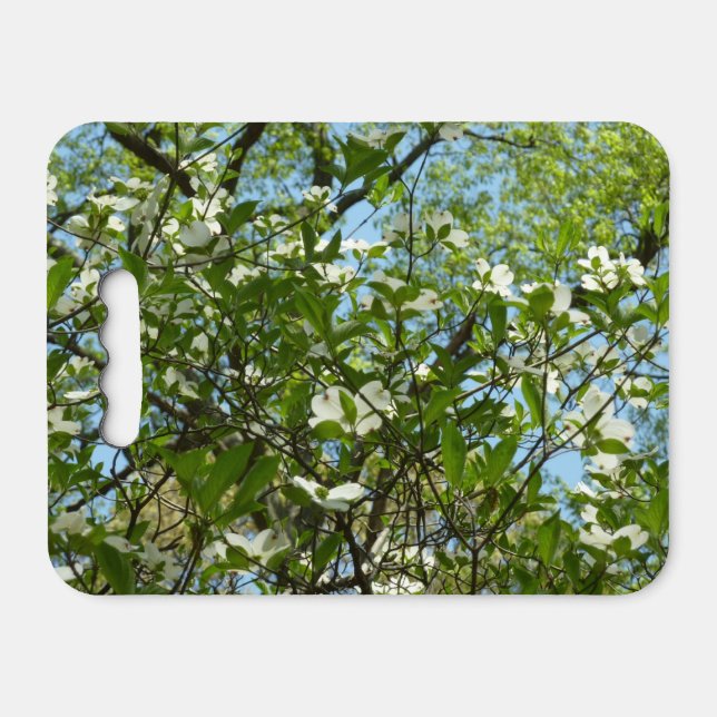 Branches of Dogwood Blossoms Spring Trees Seat Cushion (Front Horizontal)