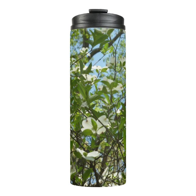 Branches of Dogwood Blossoms Spring Trees Thermal Tumbler (Front)