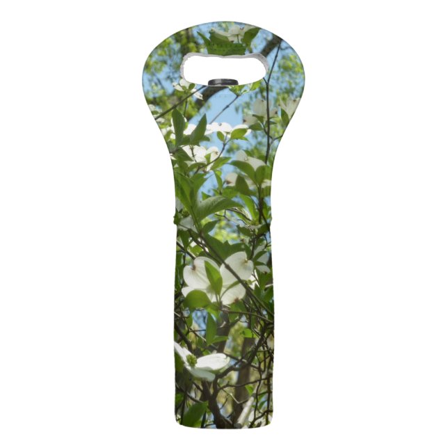 Branches of Dogwood Blossoms Spring Trees Wine Bag (Front)