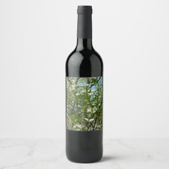 Branches Of Dogwood Blossoms Spring Trees Wine Label by mlewallpapers at Zazzle