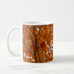 Branches of Maple Leaves I Orange Autumn Coffee Mug