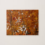 Branches of Maple Leaves I Orange Autumn Jigsaw Puzzle