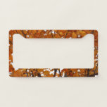 Branches of Maple Leaves I Orange Autumn License Plate Frame