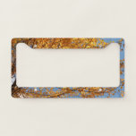 Branches of Maple Leaves II Orange Autumn License Plate Frame