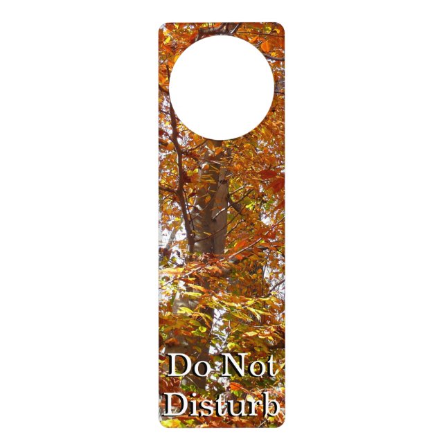 Branches of Orange Leaves Autumn Nature Door Hanger (Front)