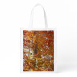 Branches of Orange Leaves Autumn Nature Grocery Bag