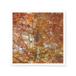 Branches of Orange Leaves Autumn Nature Paper Napkins