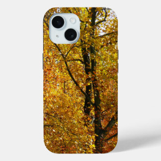 Branches of Yellow Leaves Bright Autumn Colorful iPhone 15 Case