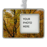 Branches of Yellow Leaves Bright Autumn Colorful Christmas Ornament
